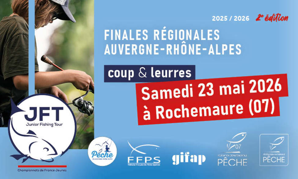 Junior Fishing Tour (JFT) 2026 : finale régionale le 23 mai